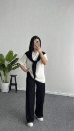 Sofya Bağlama Detaylı Takım - Siyah