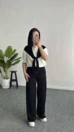 Sofya Bağlama Detaylı Takım - Siyah - Görsel 2