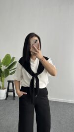 Sofya Bağlama Detaylı Takım - Siyah - Görsel 3