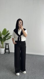 Sofya Bağlama Detaylı Takım - Siyah - Görsel 5