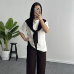 Sofya Bağlama Detaylı Takım - Kahve