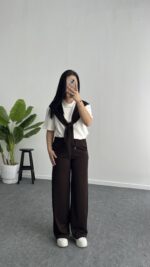 Sofya Bağlama Detaylı Takım - Kahve - Görsel 2