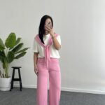 Sofya Bağlama Detaylı Takım - Pembe