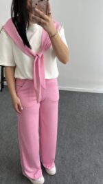 Sofya Bağlama Detaylı Takım - Pembe - Görsel 4