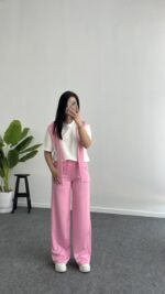 Sofya Bağlama Detaylı Takım - Pembe - Görsel 7