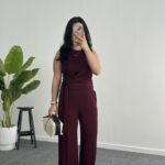 Twilly Bağlamalı Modal Takım - Bordo