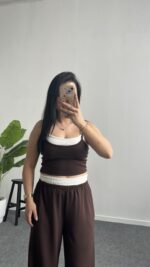 Milas Garnili Modal Takım - Kahve - Görsel 8