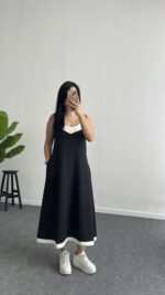 Liora Garnili Modal Elbise - Siyah - Görsel 6
