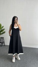 Liora Garnili Modal Elbise - Siyah - Görsel 3