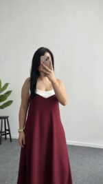 Liora Garnili Modal Elbise - Bordo - Görsel 4