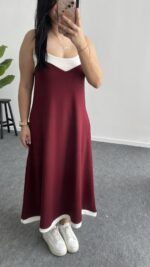 Liora Garnili Modal Elbise - Bordo - Görsel 8