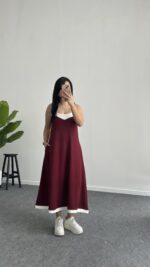Liora Garnili Modal Elbise - Bordo - Görsel 7