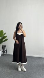 Liora Garnili Modal Elbise - Kahve - Görsel 2