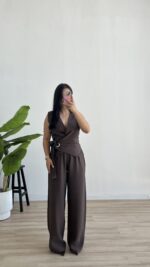 Petra Kruvaze Takım - Kahve - Görsel 3